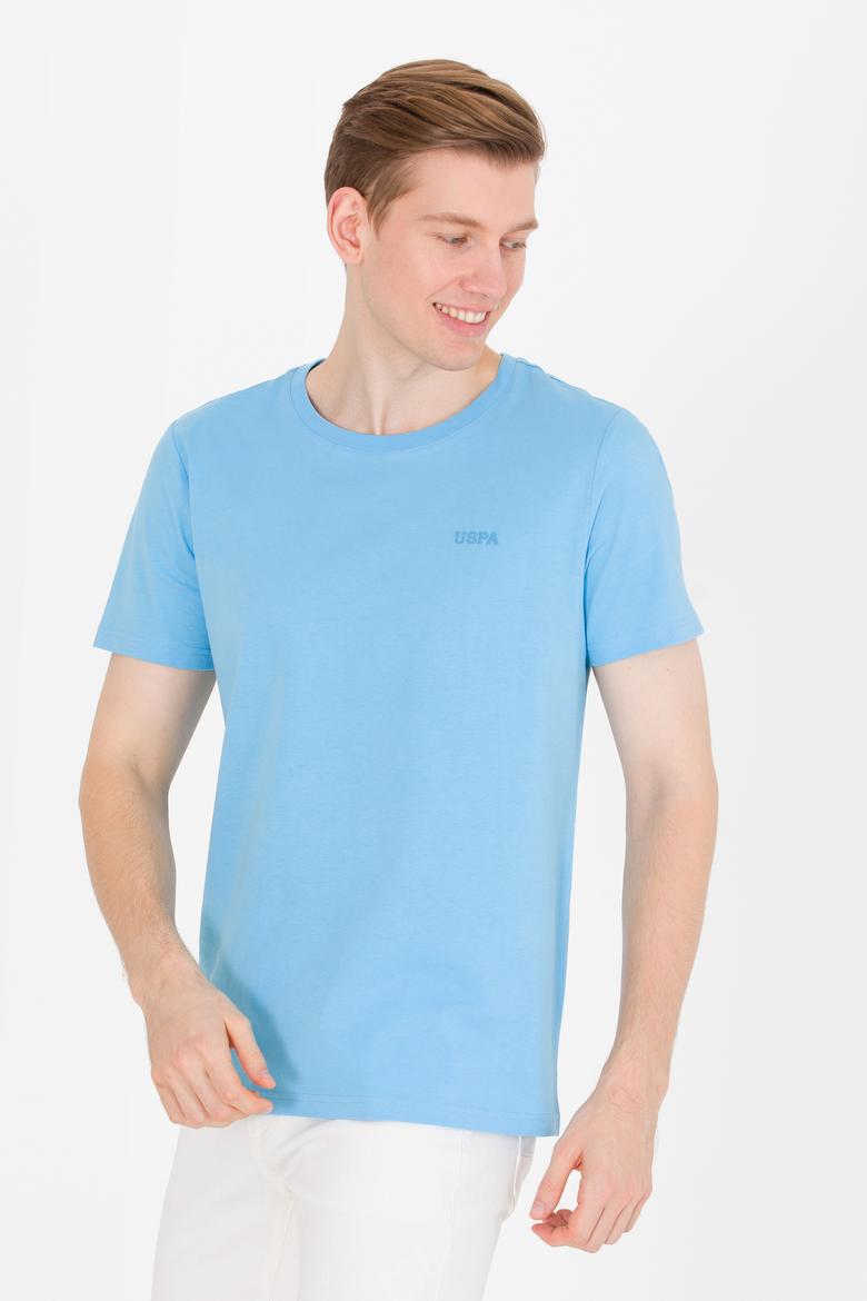 Erkek Turkuaz Basic Bisiklet Yaka Tişört - 50264918168