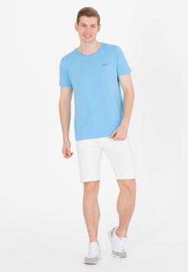 Erkek Turkuaz Basic Bisiklet Yaka Tişört - 50264918168