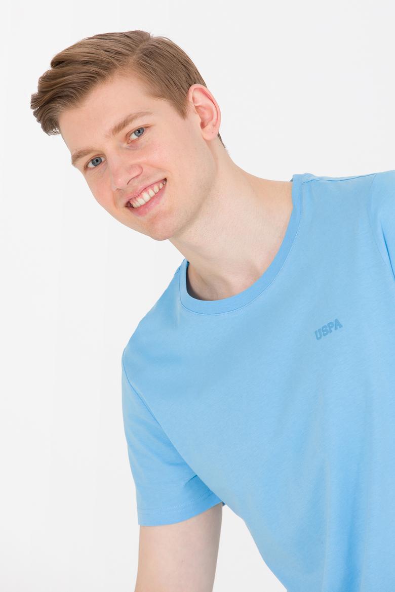 Erkek Turkuaz Basic Bisiklet Yaka Tişört - 50264918168