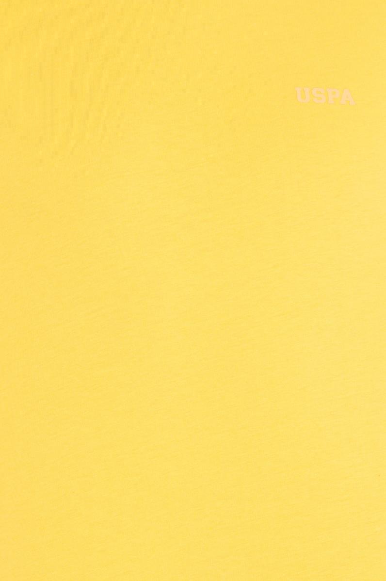 Erkek Koyu Sarı Basic Bisiklet Yaka Tişört