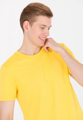 Erkek Koyu Sarı Basic Bisiklet Yaka Tişört - 50264918178