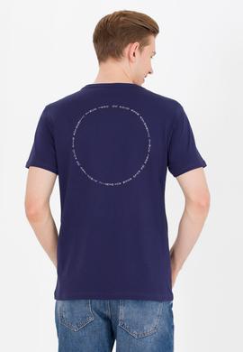 Erkek Lacivert Bisiklet Yaka Tişört - 50264942003
