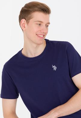 Erkek Lacivert Bisiklet Yaka Tişört - 50264942003