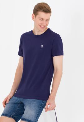 Erkek Lacivert Bisiklet Yaka Tişört - 50264942003