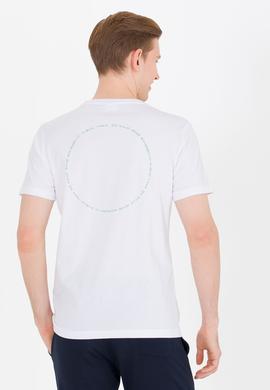 Erkek Beyaz Bisiklet Yaka Tişört - 50264942056