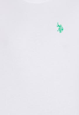 Erkek Beyaz Bisiklet Yaka Tişört - 50264942056