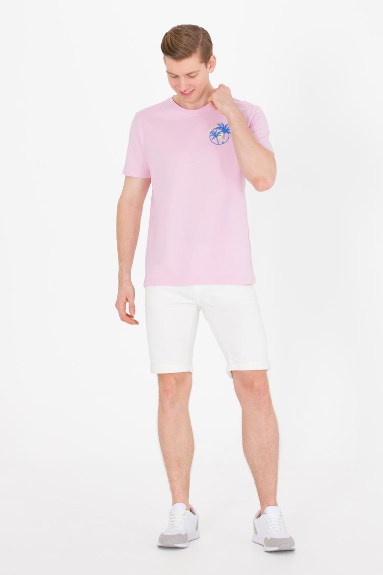 Erkek Manolya Bisiklet Yaka Tişört - 50264950027