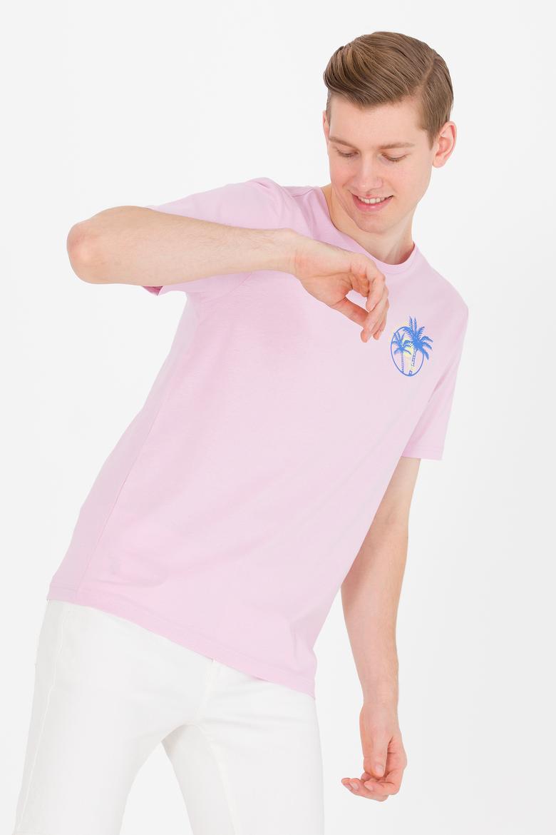 Erkek Manolya Bisiklet Yaka Tişört - 50264950027