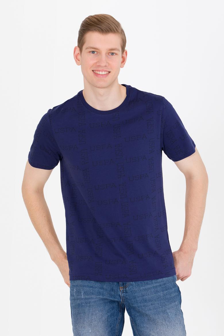 Erkek Lacivert Bisiklet Yaka Tişört - 50264952001