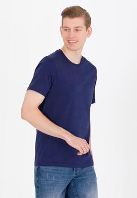 Erkek Lacivert Bisiklet Yaka Tişört - 50264952001