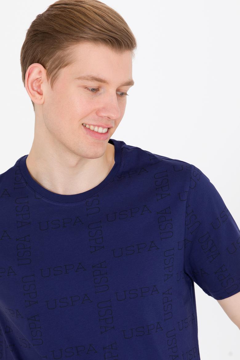 Erkek Lacivert Bisiklet Yaka Tişört - 50264952001