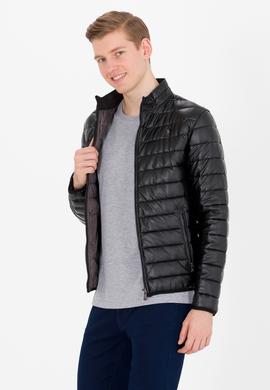 Erkek Siyah Deri Ceket - 50255944011