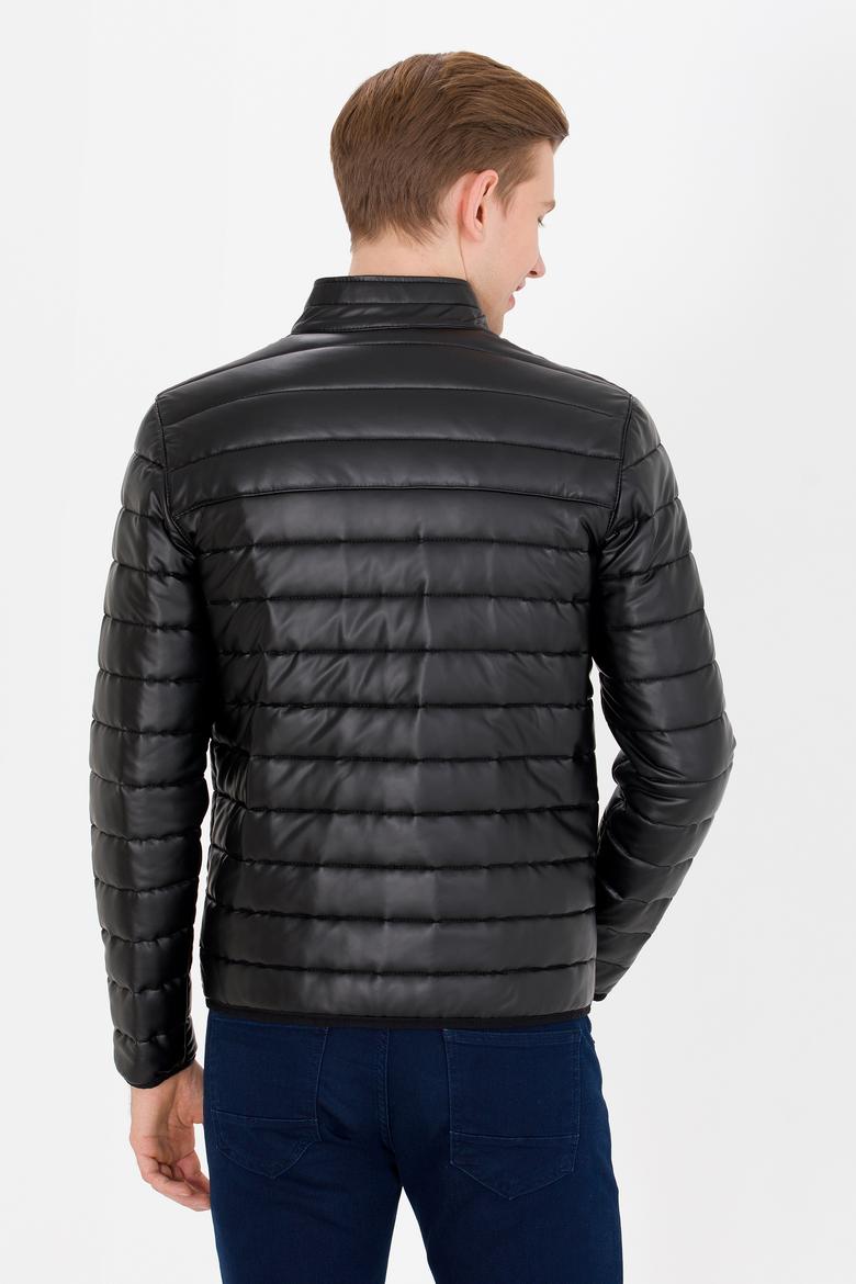 Erkek Siyah Deri Ceket - 50255944011