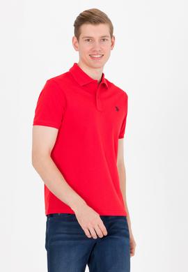 Erkek Kırmızı Basic Polo Yaka Tişört - 50262933405