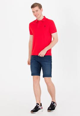 Erkek Kırmızı Basic Polo Yaka Tişört - 50262933405