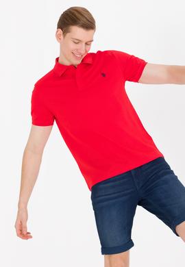 Erkek Kırmızı Basic Polo Yaka Tişört - 50262933405