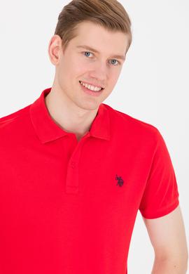 Erkek Kırmızı Basic Polo Yaka Tişört - 50262933405