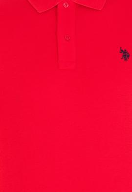 Erkek Kırmızı Basic Polo Yaka Tişört - 50262933405