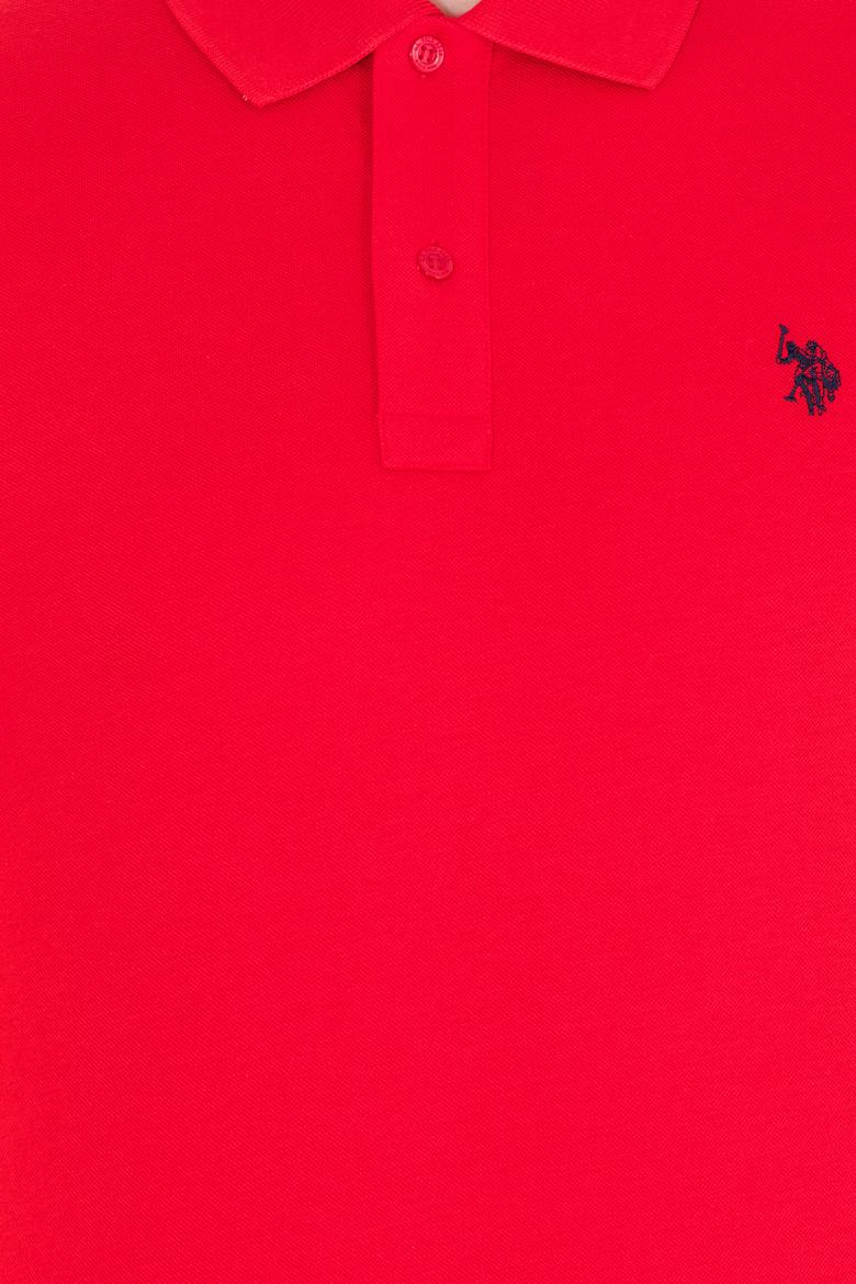 Erkek Kırmızı Basic Polo Yaka Tişört - 50262933405