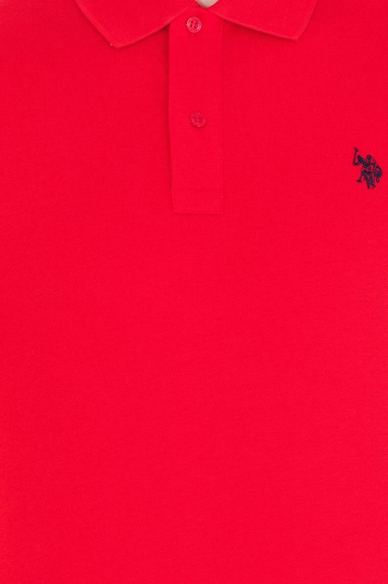 Erkek Kırmızı Basic Polo Yaka Tişört