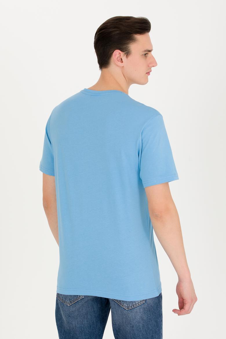 Erkek Turkuaz Basic V Yaka Tişört - 50263203057