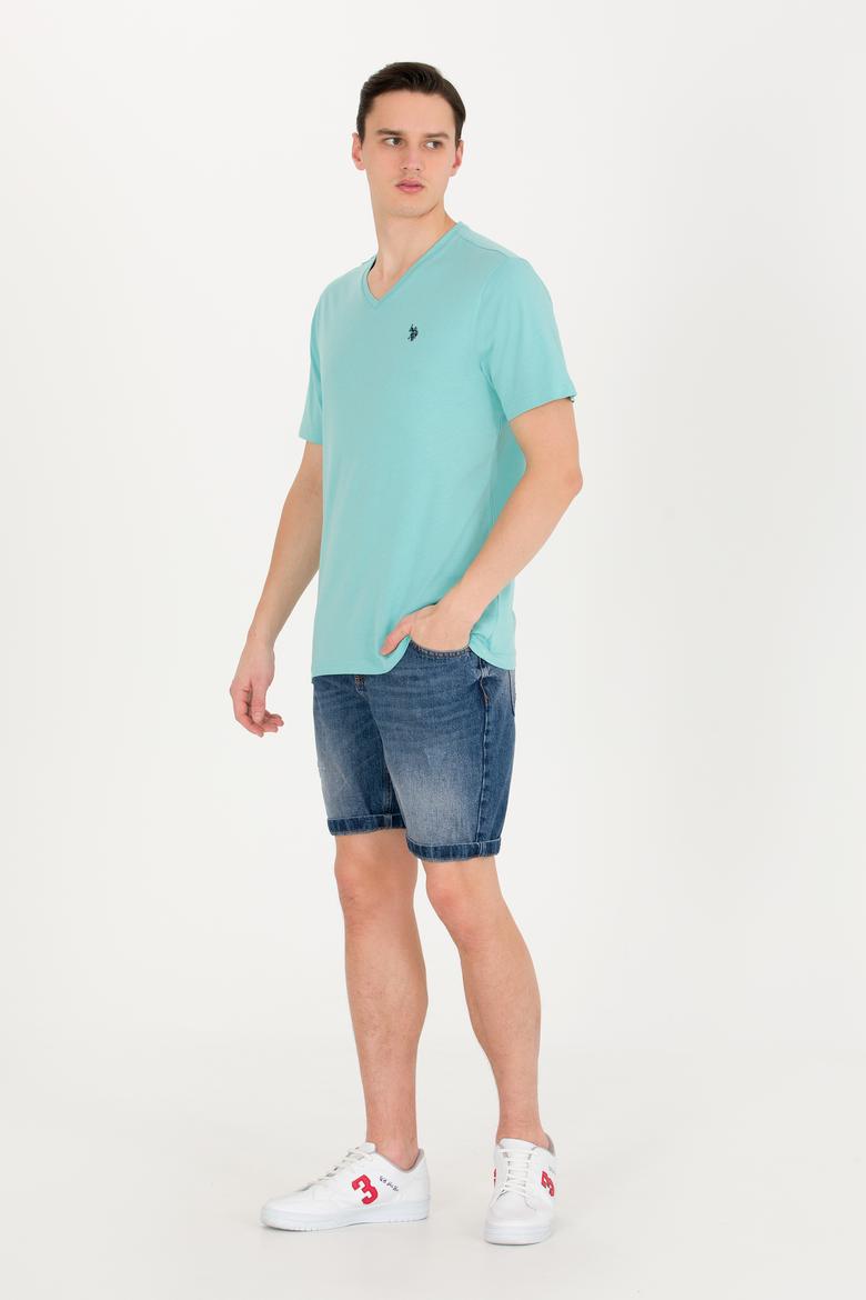 Erkek Mint Basic V Yaka Tişört - 50263203061