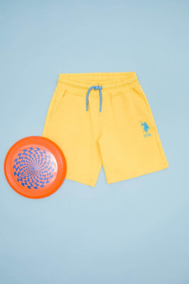 Çocuk Sarı Örme Şort