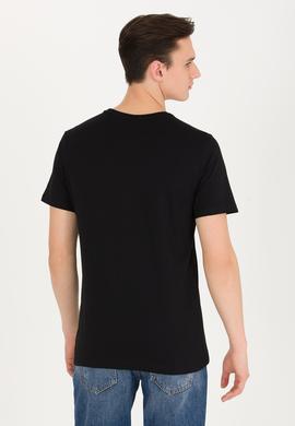 Erkek Siyah Basic Bisiklet Yaka Tişört - 50262976107