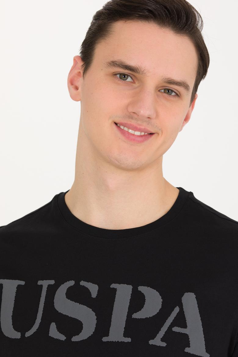 Erkek Siyah Basic Bisiklet Yaka Tişört - 50262976107