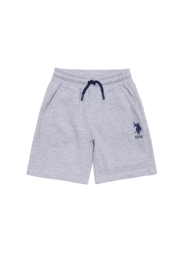 Çocuk Gri Melanj Örme Şort - 50263428005