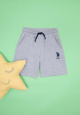 Çocuk Gri Melanj Örme Şort - 50263428005