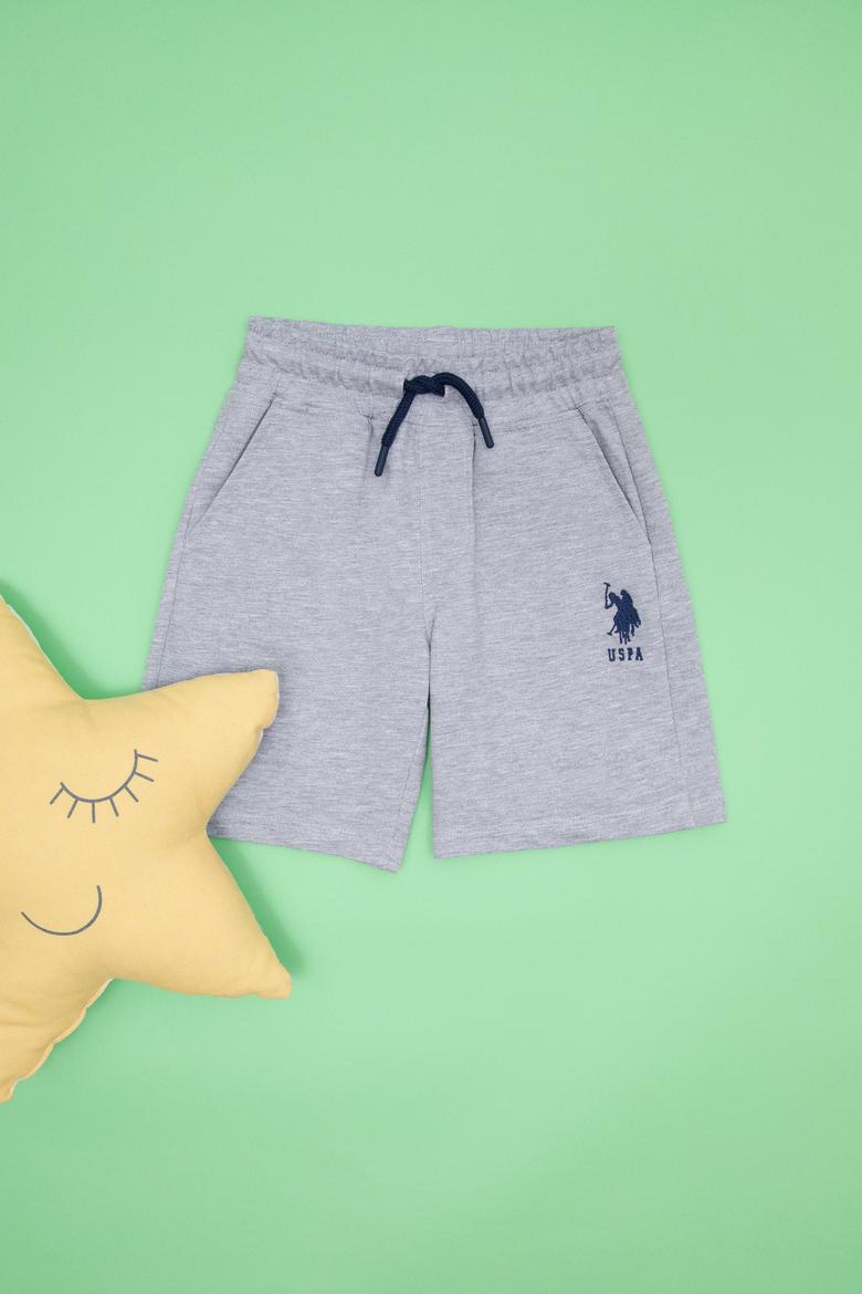 Çocuk Gri Melanj Örme Şort