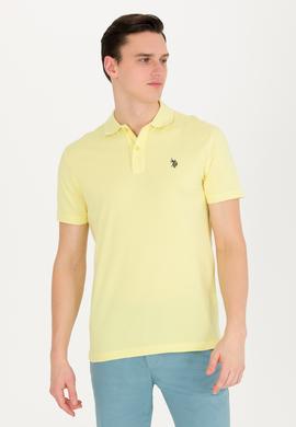 Erkek Açık Sarı Basic Polo Yaka Tişört - 50262933065