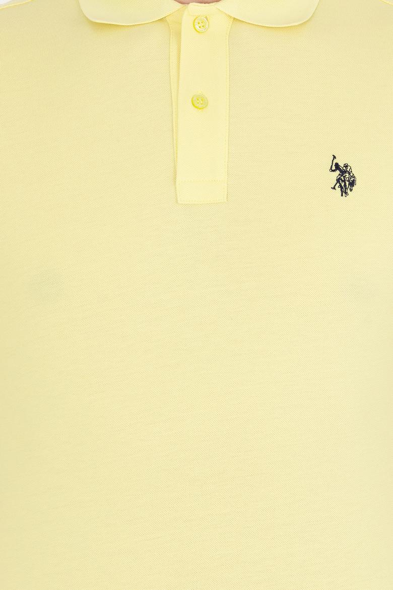 Erkek Açık Sarı Basic Polo Yaka Tişört - 50262933065