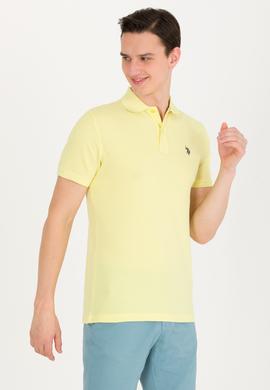 Erkek Açık Sarı Basic Polo Yaka Tişört - 50262933065