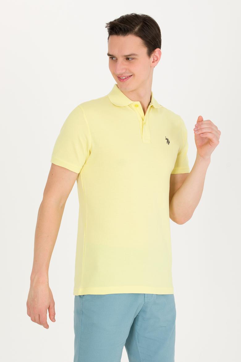 Erkek Açık Sarı Basic Polo Yaka Tişört - 50262933065
