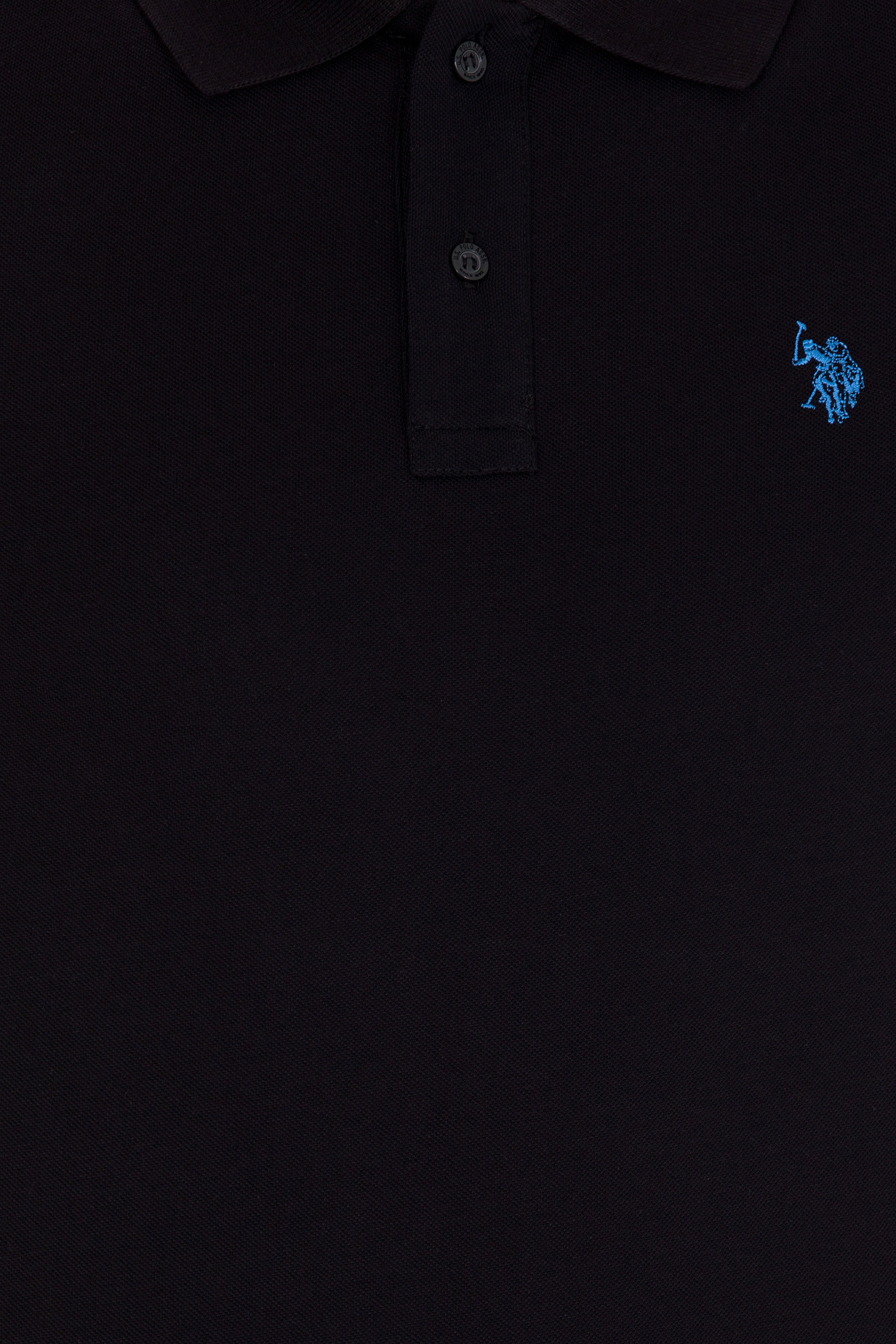 Erkek Siyah Basic Polo Yaka Tişört - Image 6
