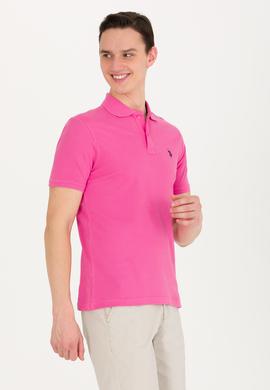 Erkek Pembe Basic Polo Yaka Tişört - 50262933303