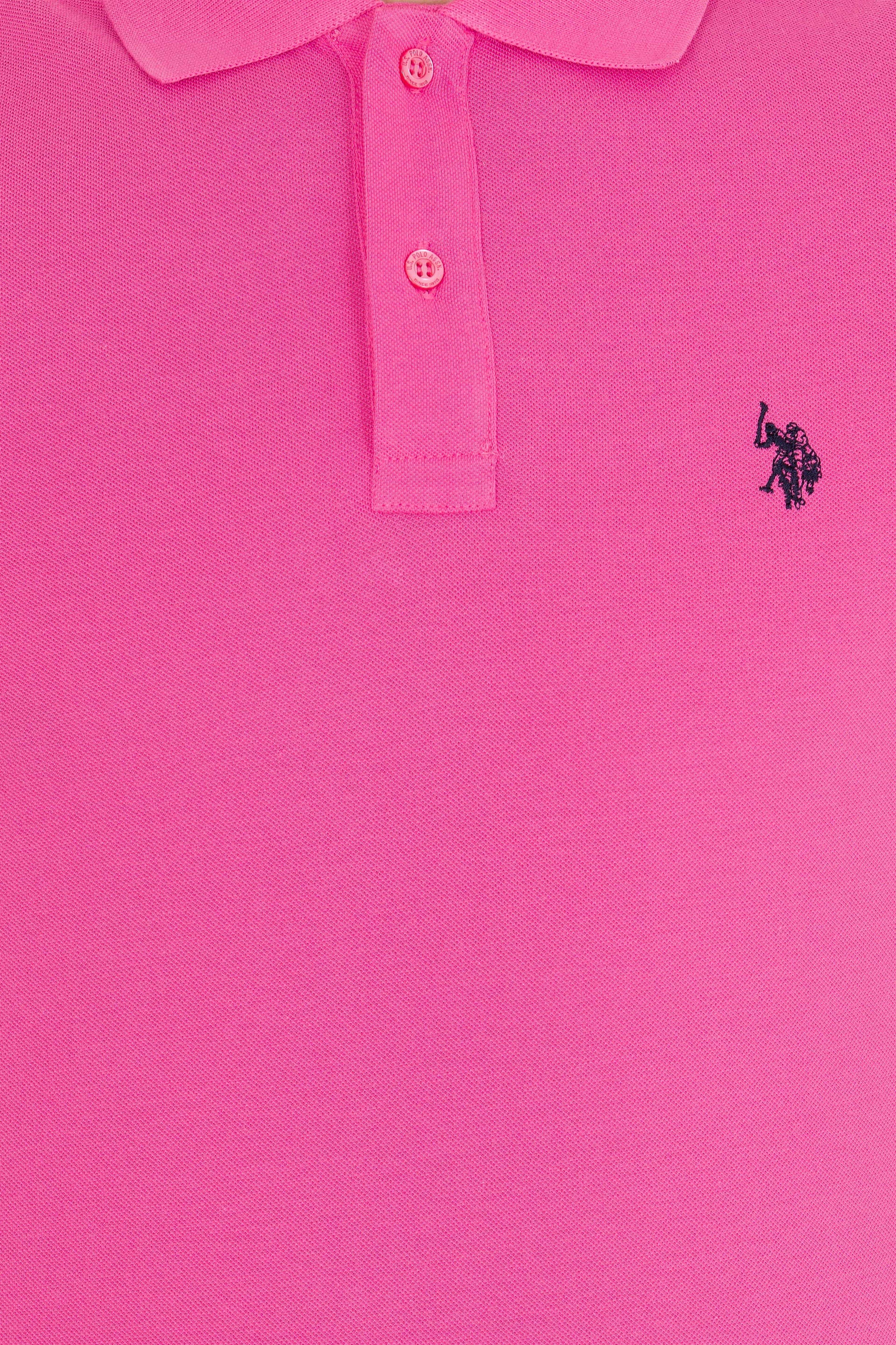Erkek Pembe Basic Polo Yaka Tişört - Image 6