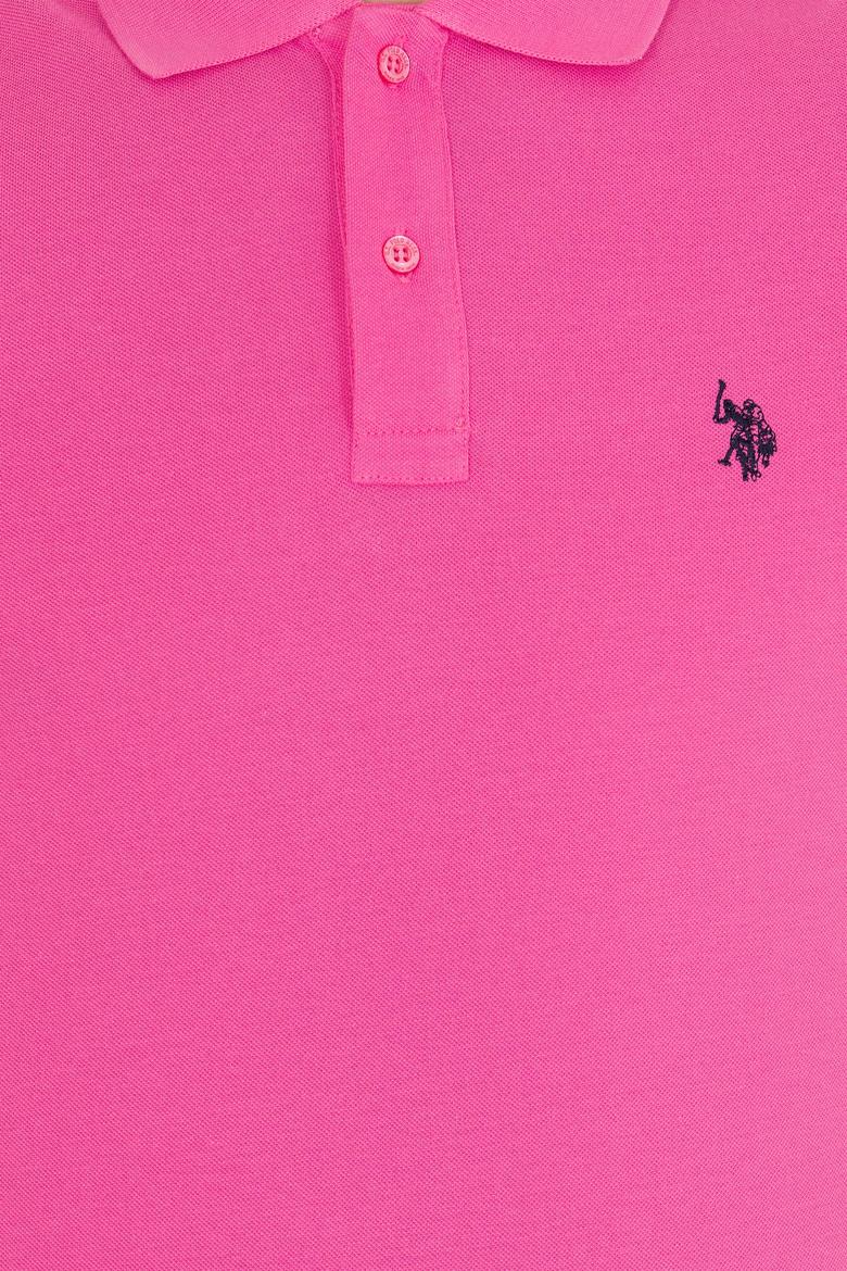 Erkek Pembe Basic Polo Yaka Tişört - 50262933303