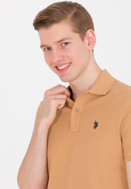 Erkek Camel Basic Polo Yaka Tişört - 50262933425