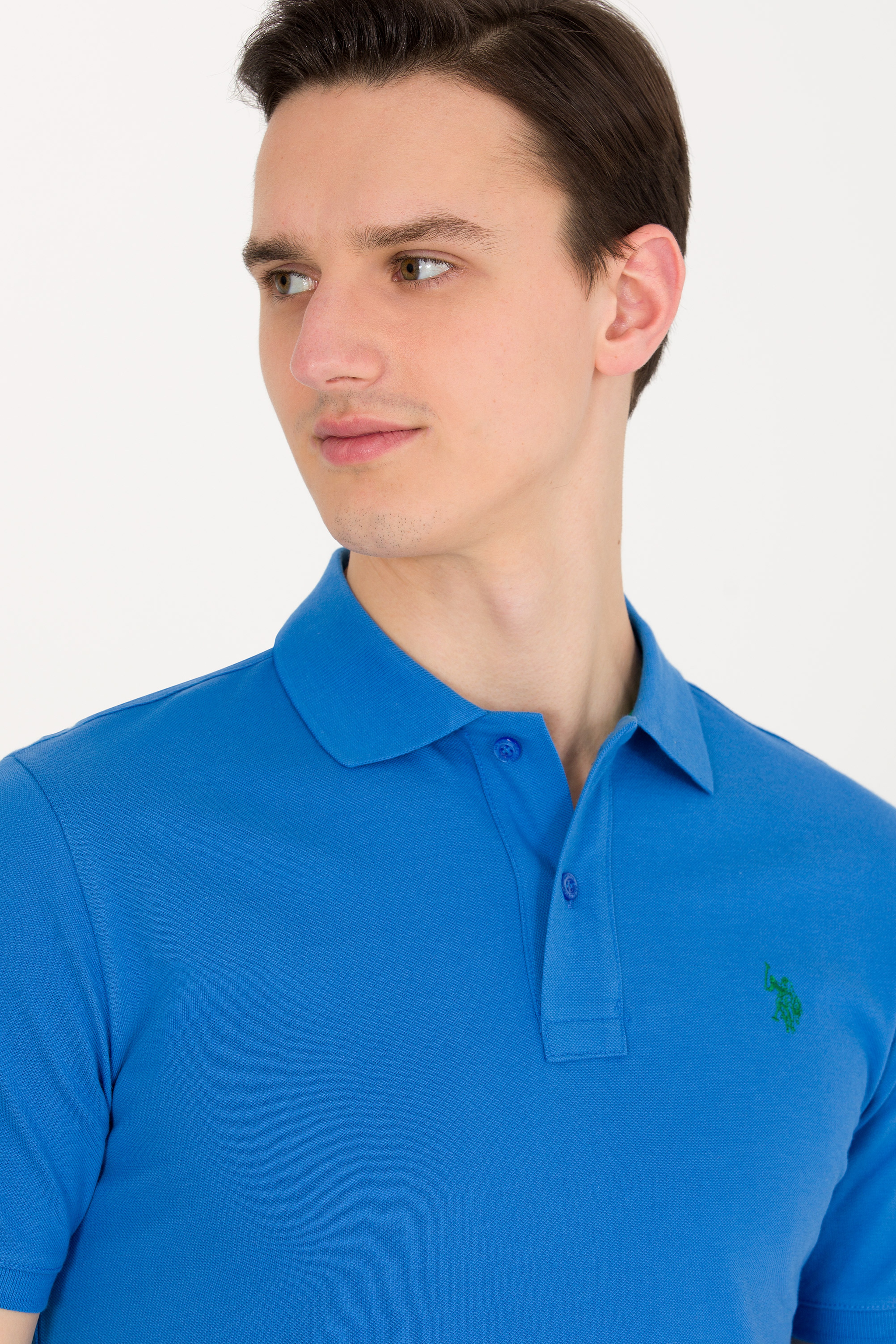 Erkek Saks Basic Polo Yaka Tişört - Image 2