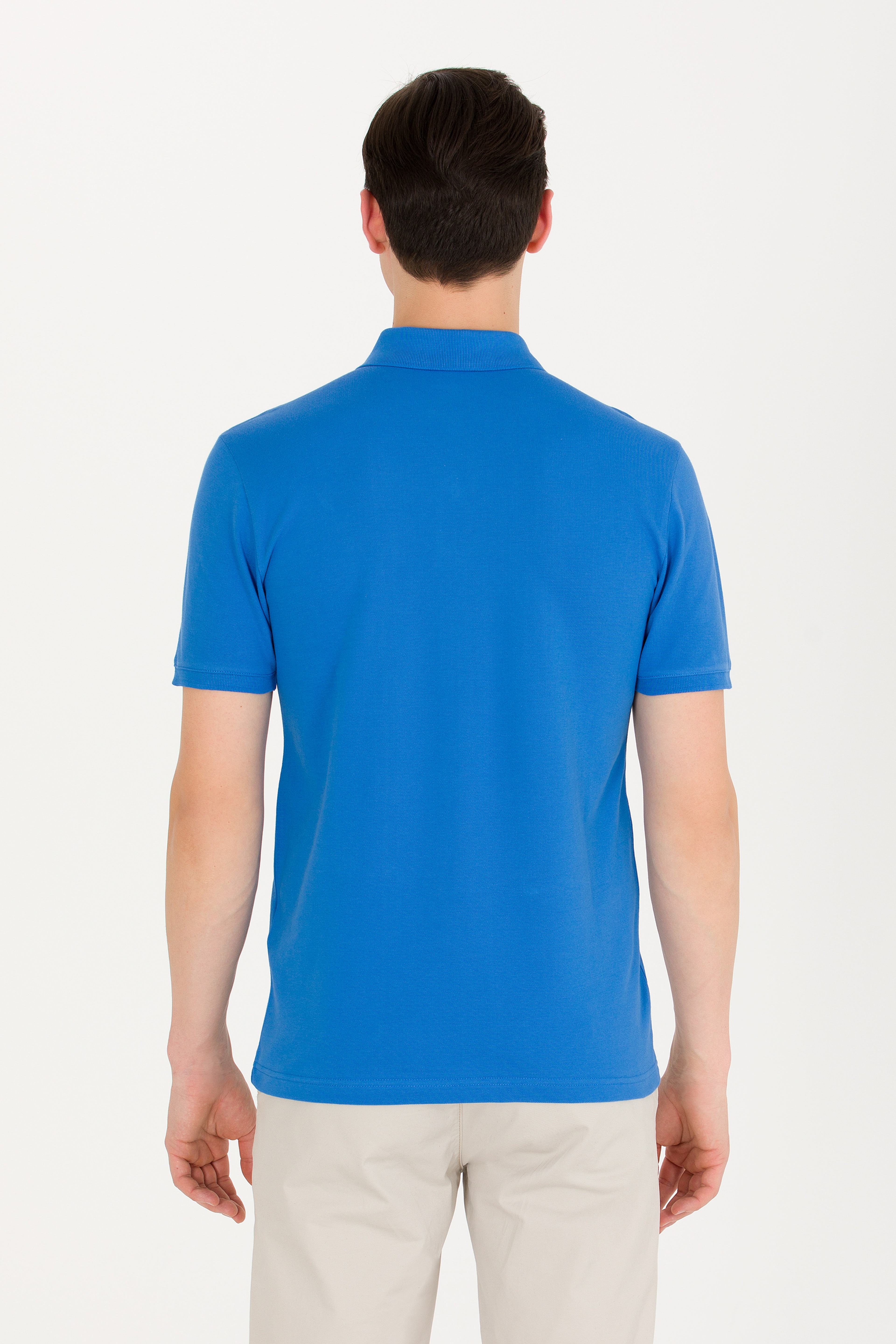 Erkek Saks Basic Polo Yaka Tişört