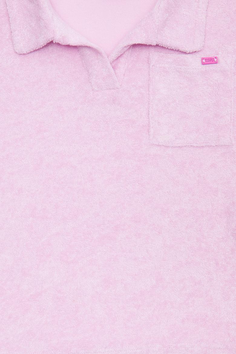 Kız Çocuk Manolya Havlu Kumaş Polo Yaka Tişört - 50265392012