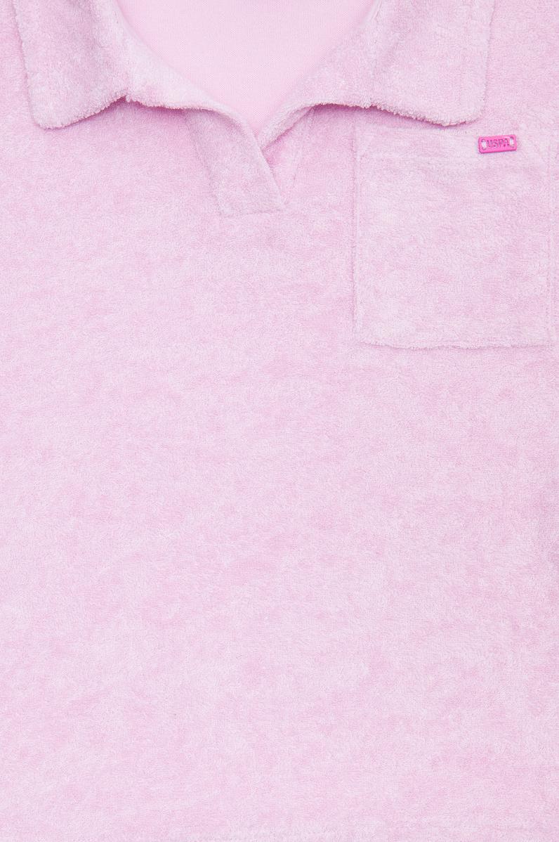 Kız Çocuk Manolya Havlu Kumaş Polo Yaka Tişört