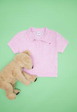 Kız Çocuk Manolya Havlu Kumaş Polo Yaka Tişört - 50265392012