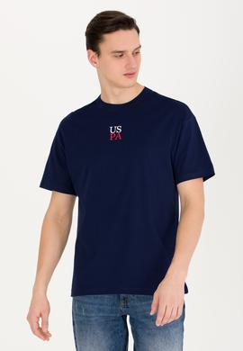 Erkek Lacivert Comfort Bisiklet Yaka Tişört - 50267486012