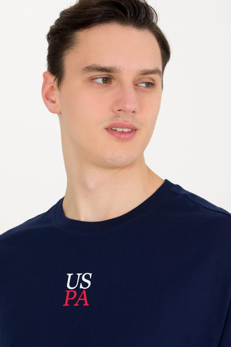 Erkek Lacivert Comfort Bisiklet Yaka Tişört - 50267486012