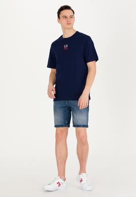 Erkek Lacivert Comfort Bisiklet Yaka Tişört - 50267486012