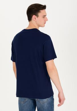 Erkek Lacivert Comfort Bisiklet Yaka Tişört - 50267486012